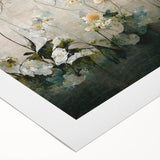 Elegant Floral Living Room Wall Art - Contemporary Canvas Print