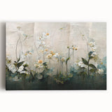 Elegant Floral Living Room Wall Art - Contemporary Canvas Print