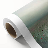 Abstract floral design on rolled canvas, showcasing vibrant colors and intricate patterns, ideal for modern home decor. Packaged securely in a sturdy tube for safe delivery.