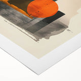 Abstract minimalist wall art on rolled canvas, showcasing soft pastel colors and geometric shapes, perfect for modern home decor, packaged securely in a cardboard tube.