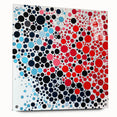 Geometric Abstract Wall Art – Red, Pink & Blue Circle Canvas