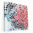 Geometric Abstract Wall Art – Red, Pink & Blue Circle Canvas