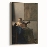 Baroque Woman Playing Lute Wall Art – Timeless Musical Grace