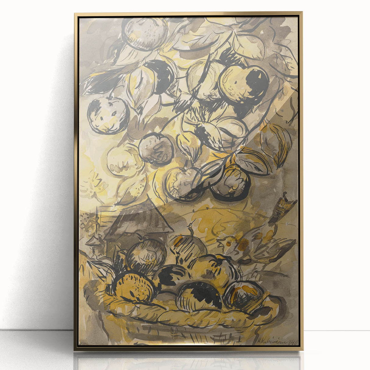 Expressionist Art: Still Life with Apples by Arnold Peter Weisz-Kubínčan