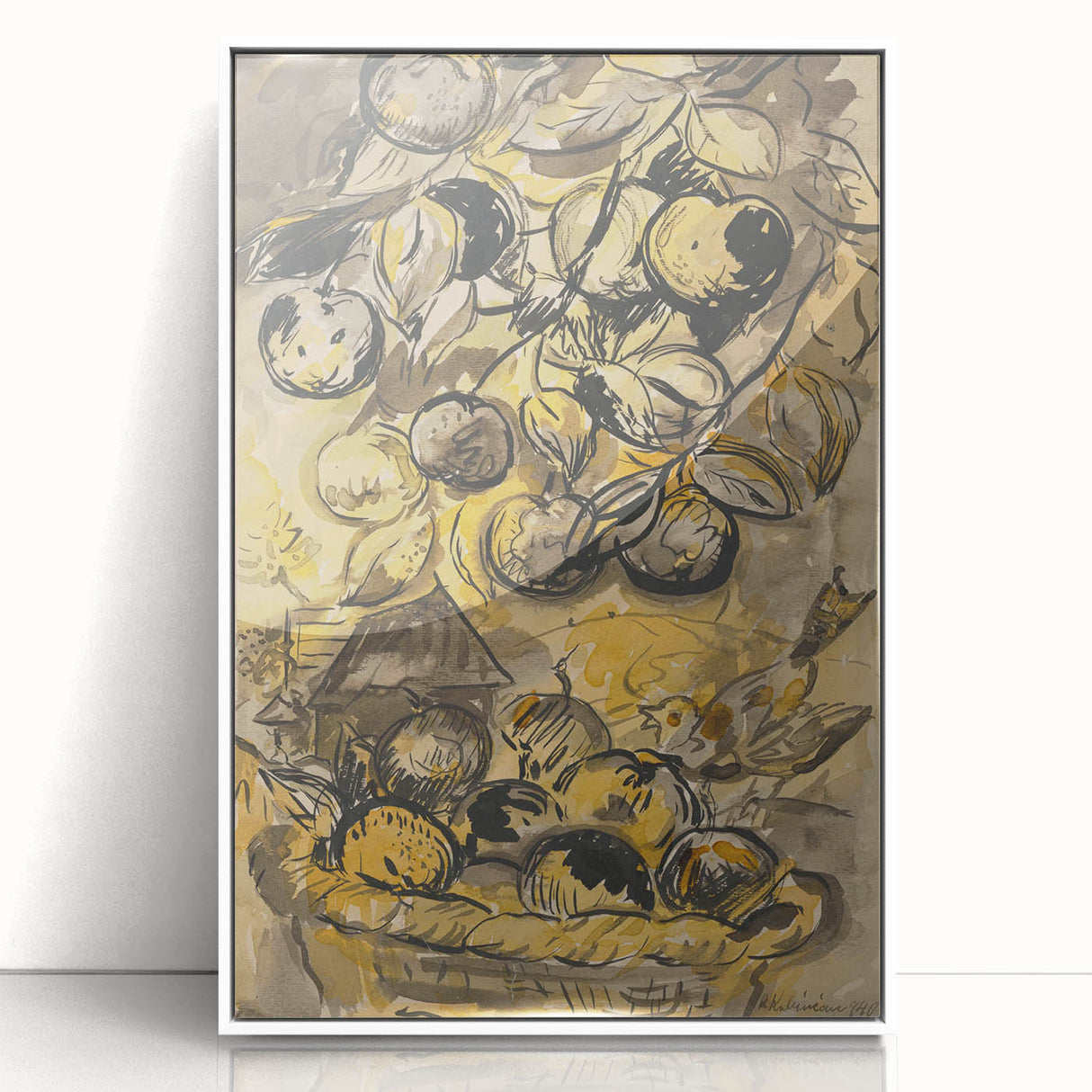 Expressionist Art: Still Life with Apples by Arnold Peter Weisz-Kubínčan