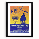Neil Young Concert Poster – Vintage 1993 Finsbury Park Art