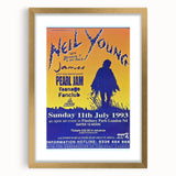 Neil Young Concert Poster – Vintage 1993 Finsbury Park Art