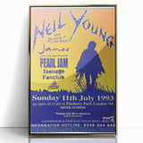Neil Young Concert Poster – Vintage 1993 Finsbury Park Art