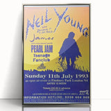 Neil Young Concert Poster – Vintage 1993 Finsbury Park Art