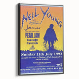 Neil Young Concert Poster – Vintage 1993 Finsbury Park Art