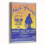 Neil Young Concert Poster – Vintage 1993 Finsbury Park Art