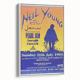 Neil Young Concert Poster – Vintage 1993 Finsbury Park Art
