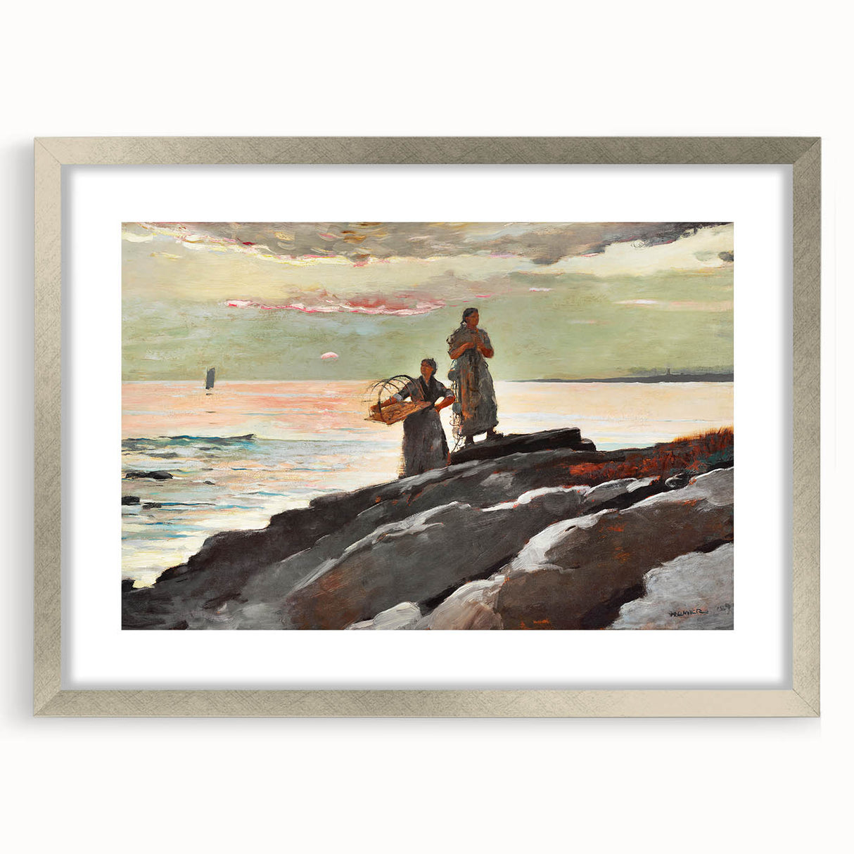 Coastal Scene Art Print - Saco Bay by Winslow Homer - Tranquil Seaside Painting