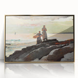 Coastal Scene Art Print - Saco Bay by Winslow Homer - Tranquil Seaside Painting