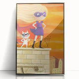 Superhero Girl Wall Art - Kids Room and Playroom Adventure Print