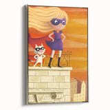 Superhero Girl Wall Art - Kids Room and Playroom Adventure Print