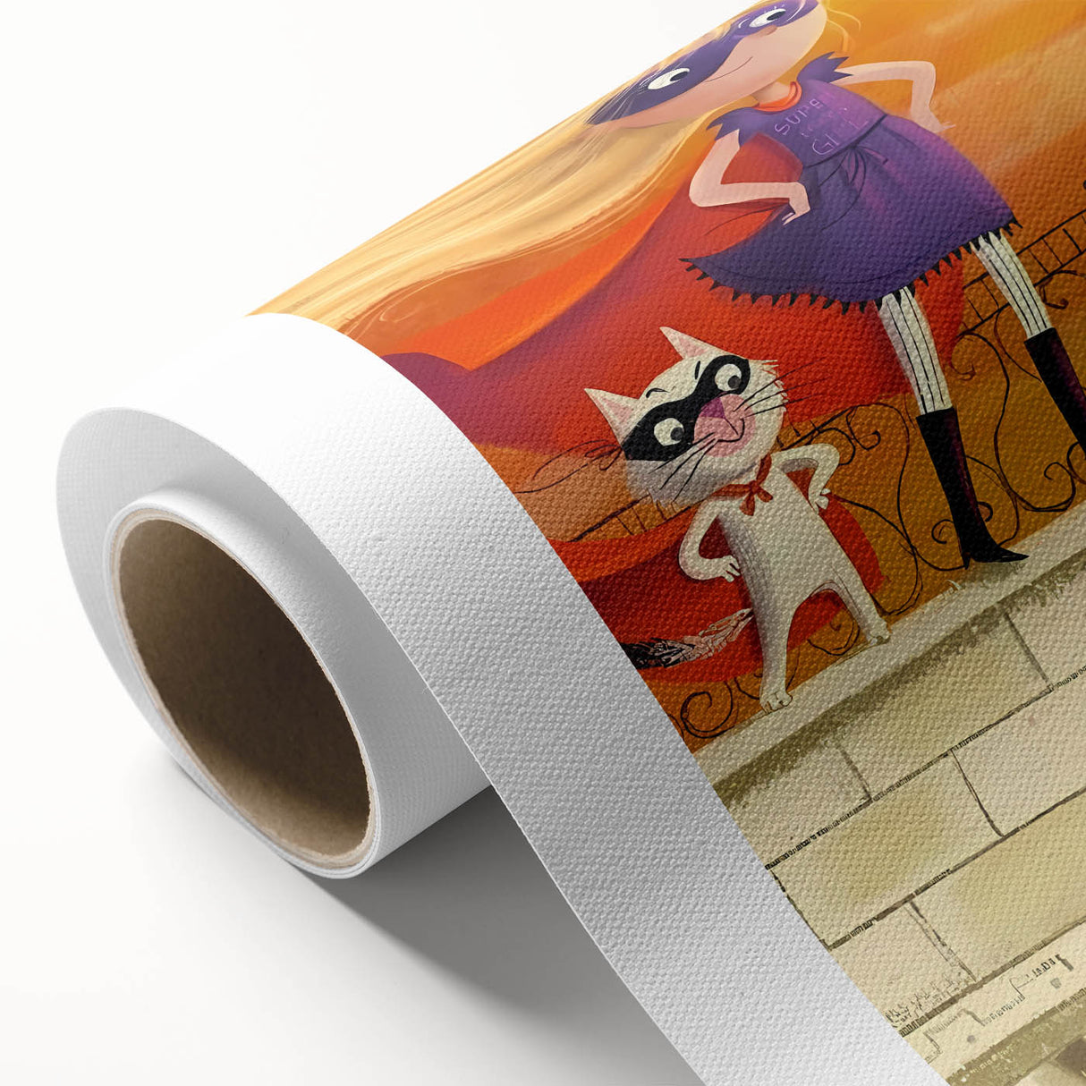 Superhero Girl Wall Art - Kids Room and Playroom Adventure Print