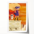 Superhero Girl Wall Art - Kids Room and Playroom Adventure Print