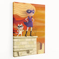 Superhero Girl Wall Art - Kids Room and Playroom Adventure Print