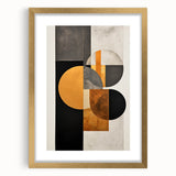 Elegant Dining Room Art Prints - Geometric Black & Gold Design