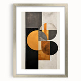 Elegant Dining Room Art Prints - Geometric Black & Gold Design