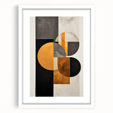Elegant Dining Room Art Prints - Geometric Black & Gold Design