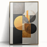 Elegant Dining Room Art Prints - Geometric Black & Gold Design