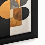 Elegant Dining Room Art Prints - Geometric Black & Gold Design