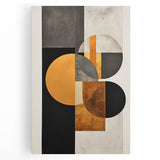 Elegant Dining Room Art Prints - Geometric Black & Gold Design