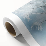 Winter Trees Abstract Wall Art – Light Blue & Gray Canvas Print