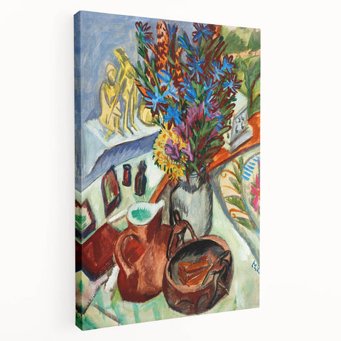 Expressionist Art: Still Life with Jug and African Bowl by Kirchner