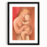 Mother and Child: Vintage Modern Wall Art by Mikuláš Galanda