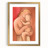 Mother and Child: Vintage Modern Wall Art by Mikuláš Galanda