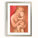 Mother and Child: Vintage Modern Wall Art by Mikuláš Galanda