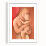 Mother and Child: Vintage Modern Wall Art by Mikuláš Galanda