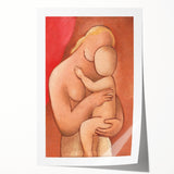 Mother and Child: Vintage Modern Wall Art by Mikuláš Galanda