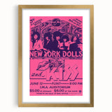 New York Dolls & KISS Concert Poster – Vintage 1970s Rock Art