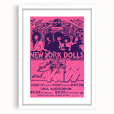 New York Dolls & KISS Concert Poster – Vintage 1970s Rock Art