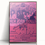 New York Dolls & KISS Concert Poster – Vintage 1970s Rock Art