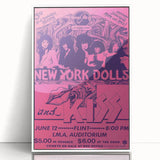 New York Dolls & KISS Concert Poster – Vintage 1970s Rock Art
