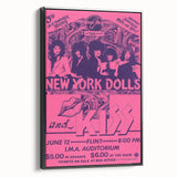 New York Dolls & KISS Concert Poster – Vintage 1970s Rock Art