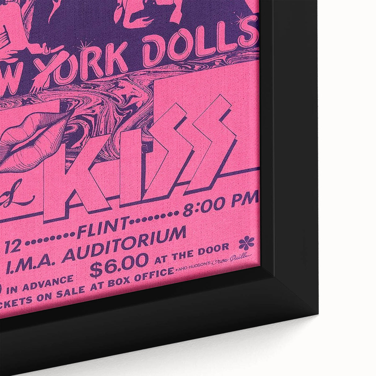New York Dolls & KISS Concert Poster – Vintage 1970s Rock Art