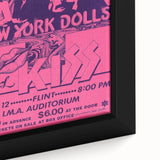 New York Dolls & KISS Concert Poster – Vintage 1970s Rock Art