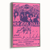 New York Dolls & KISS Concert Poster – Vintage 1970s Rock Art