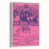 New York Dolls & KISS Concert Poster – Vintage 1970s Rock Art