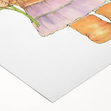 Vintage Girl and Bunny Wall Art - Nursery and Kids Room Print