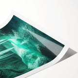 Vibrant rolled print showcasing a stunning landscape with intricate cave formations, ideal for home decor. Packaged securely in a durable tube for safe shipping.