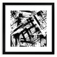 Bold Black and White Abstract Bedroom Wall Art – Framed & Canvas