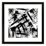 Bold Black and White Abstract Bedroom Wall Art – Framed & Canvas