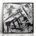 Bold Black and White Abstract Bedroom Wall Art – Framed & Canvas